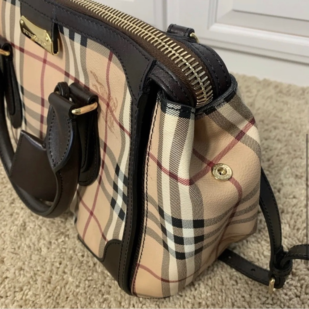 Burberry Haymarket Gladstone tote shoulder bag - Picture 4 of 7